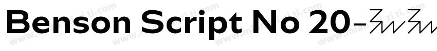 Benson Script No 20字体转换